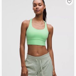 Lululemon Energy Longline Bra Medium Support,
Evolve, Citra Lime, S